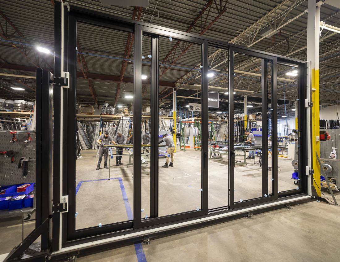 An Alumalco interior framed by aluminum glazing